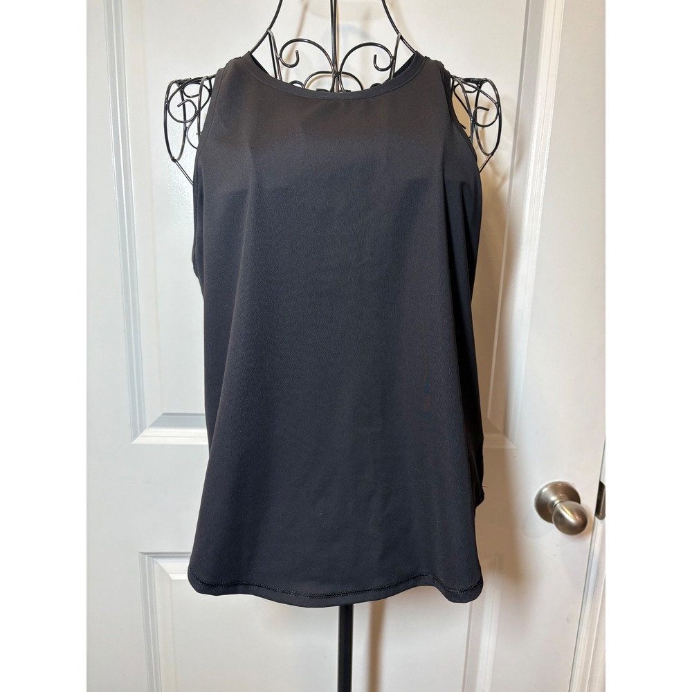 Old Navy Active Powersoft Go-Dry Racerback Tank Top Black Womens Large